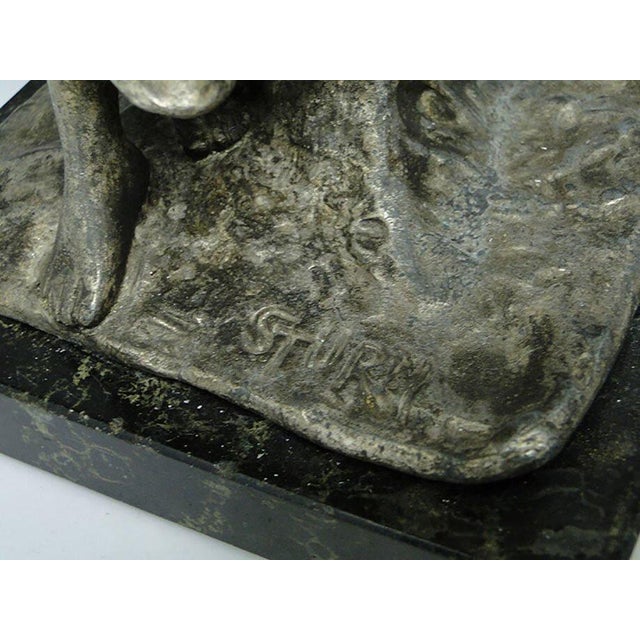 20th Century Sturm Night Lamp by J. Beck, Germany, 1890s For Sale - Image 4 of 12