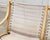 Wood 3-Seater Bench in Rattan and Cotton Canvas, 1960s For Sale - Image 7 of 10