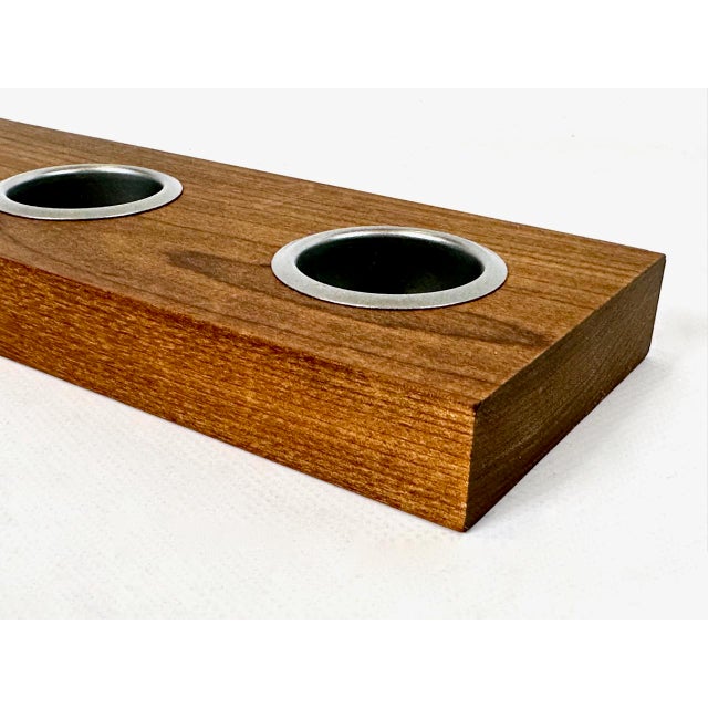 Wood Mid-Century Modern Teak Candleholder by Esko Saarinen, 1960s For Sale - Image 7 of 11