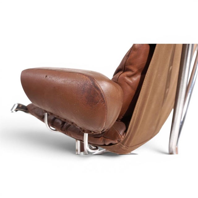 Wing Leather Armchair by Harald Relling for Westnofa, 1970 For Sale - Image 15 of 18