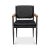 Mid-Century Modern Mid-Century Modern Black Leather Armchair For Sale - Image 3 of 12