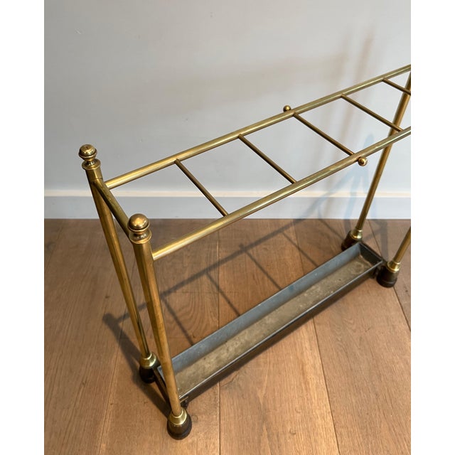 Brass Brass and cast iron umbrella stand. French. Circa 1900 For Sale - Image 8 of 12