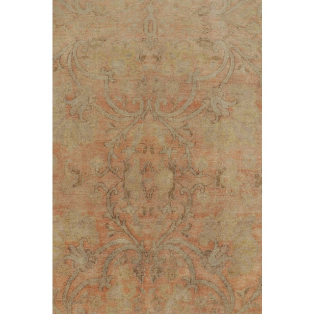 Rug & Kilim’s Modern Classics Rug With Traditional All-Over Pattern in Gold and Rus For Sale In New York - Image 6 of 8