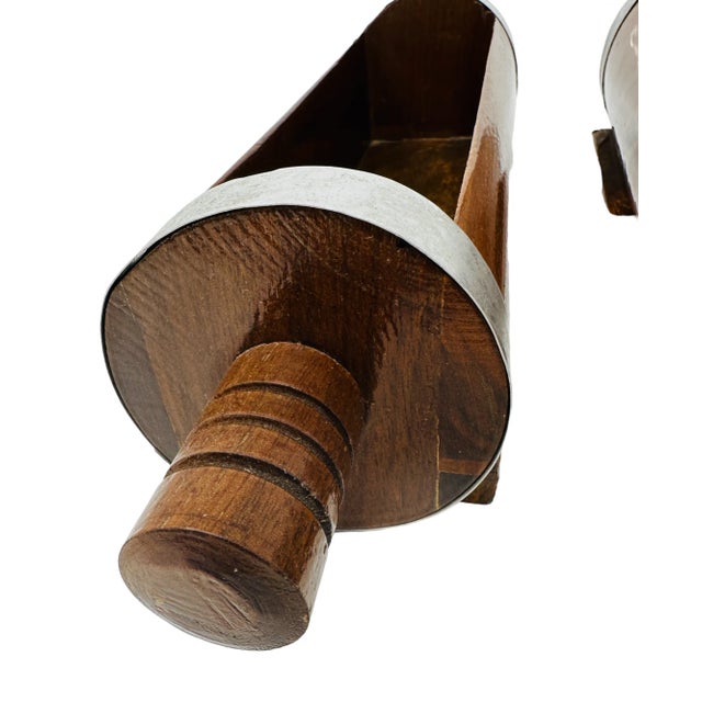 Vintage Tabletop Rolling Pin Planters or Spice Racks - a Pair For Sale - Image 10 of 13