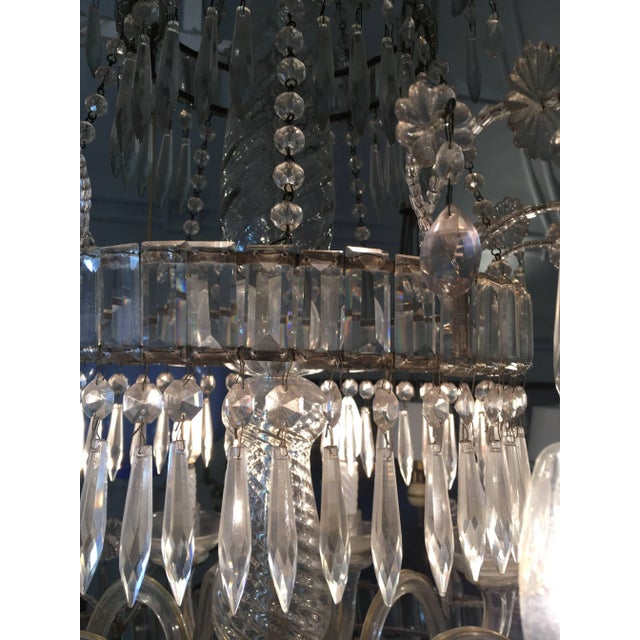 12-Light Crystal Crystal Chandelier, 1950s For Sale - Image 4 of 11