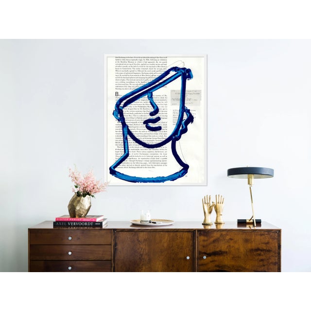 Contemporary Roman Bust by Virginia Chamlee in White Frame, Medium Art Print For Sale - Image 3 of 4
