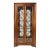 Late 20th Century Hickory White Lighted Glass Cabinet With Mirrored Back & Fretwork Doors For Sale