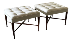 1950s Vintage Edward Wormley "Thebes" Stools for Dunbar - a Pair