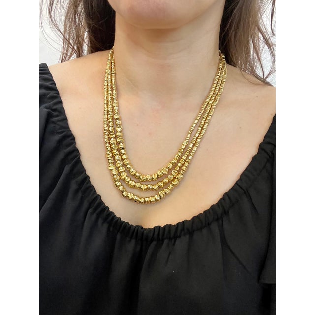 132 Gm 18 Karat Yellow Gold Designer Orlando-Orlandini Necklace For Sale - Image 14 of 18