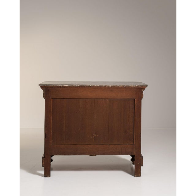19th Century France Rich Mahogany Mahogany Marble-Top Buffet For Sale - Image 9 of 10