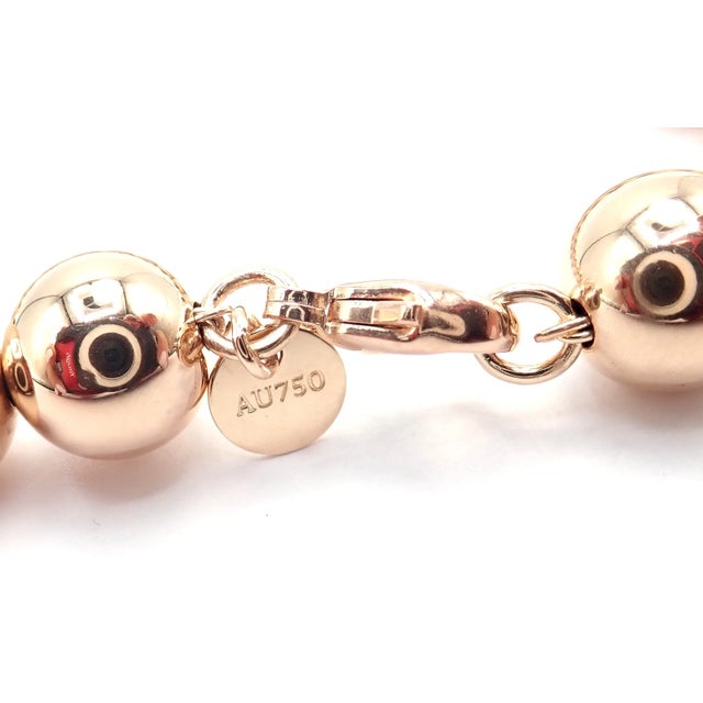 Tiffany and Co. Tiffany & Co. Rose Gold Ball Bead Link Bracelet For Sale - Image 4 of 12