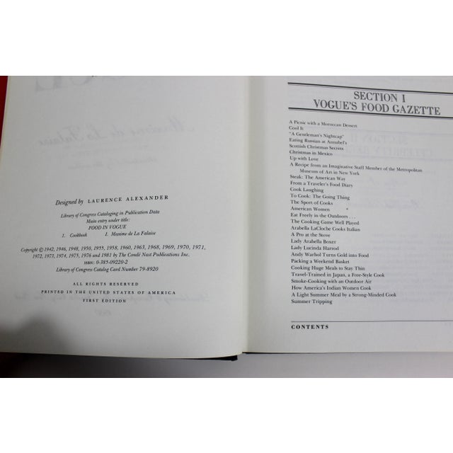 1981 Food in Vogue With Blue Linen Hard Cover Book For Sale - Image 6 of 10