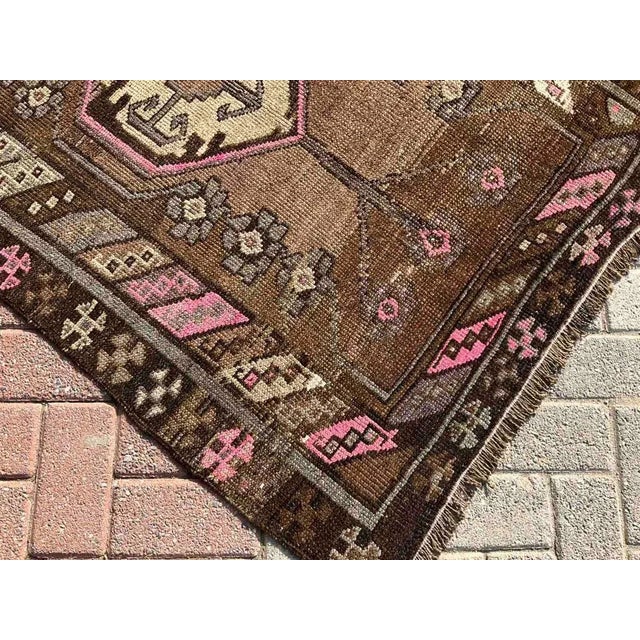 Mid-Century Modern Vintage Hand Made Area Rug - 37.5" X 58" For Sale - Image 3 of 10