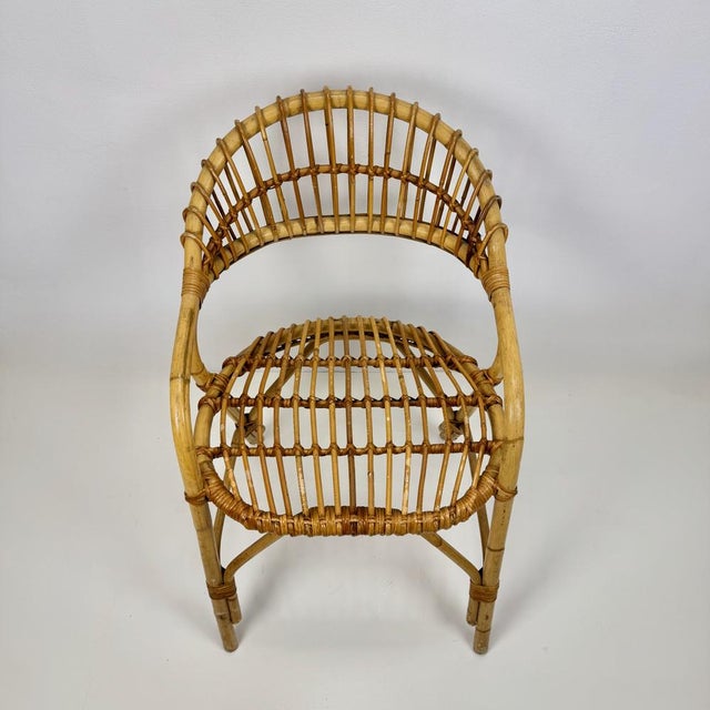1960s Mid-Century Bamboo Chair, Italy, 1960s For Sale - Image 5 of 7