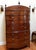 English English Regency Mahogany Bow-Front Chest-on-Chest With Ebony Inlay & Lion-Head Pulls, C. 1810–1820 For Sale - Image 3 of 10