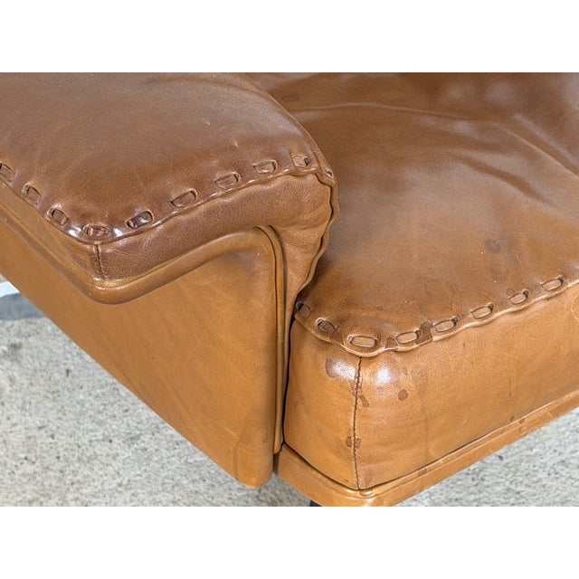 Brown Leather DS-31 Swivel Lounge Chair from de Sede, Switzerland, 1970s For Sale - Image 9 of 13