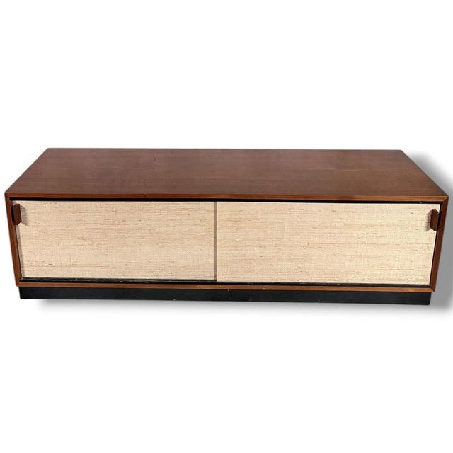 Mid-Century Teak Sideboard with Seagrass Doors from Florence Knoll For Sale - Image 4 of 11