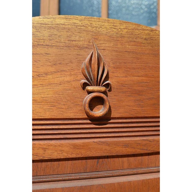 1940s Art Deco Folding Screen with 7 Sculpted Panels, 1940s For Sale - Image 5 of 12