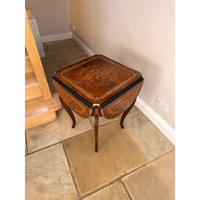 19th Century Antique 19th Century Marquetry Occasional Table For Sale - Image 5 of 13