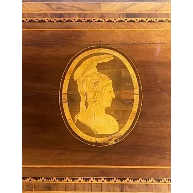 18th Century Italian Neoclassical Marquetry Desk in Style of Giuseppe Maggiolini For Sale - Image 16 of 18