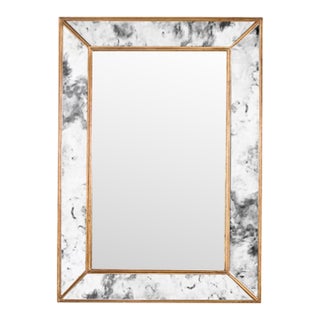Matthew Izzo Home Dion Gold Leaf Edged Antique Wall Mirror For Sale