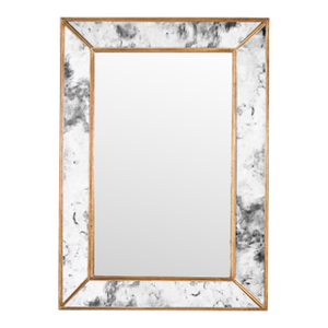 Matthew Izzo Home Dion Gold Leaf Edged Antique Wall Mirror