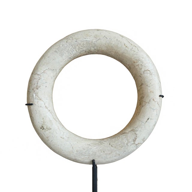 Marble Ring Sculpture on Stand For Sale - Image 11 of 14