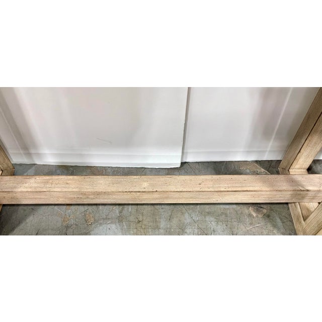 Contemporary Organic Modern Blonde Wood Interlocking Console Table For Sale - Image 3 of 6