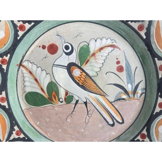 1960s Tonalá Mexico Decorative Wall Platter With Bird Motif For Sale In Miami - Image 6 of 13