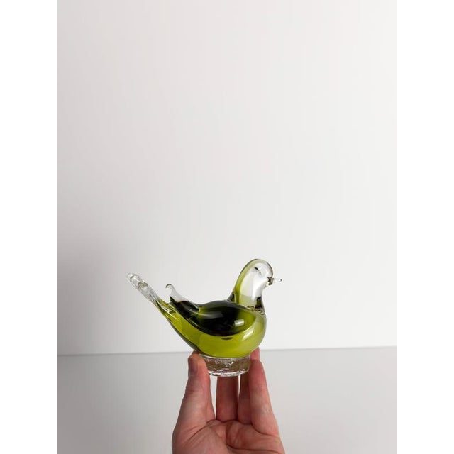 Chartreuse Green Murano Glass Dove Sculpture from Seguso Vetri Darte, 1960s For Sale - Image 6 of 10