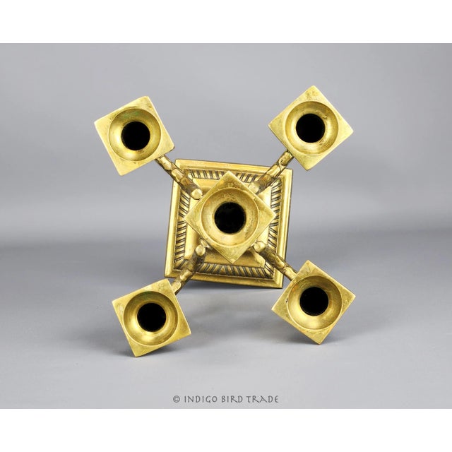 Late 19th Century 1880's English Gilt Bronze Candelabra 5 Arms For Sale - Image 5 of 9