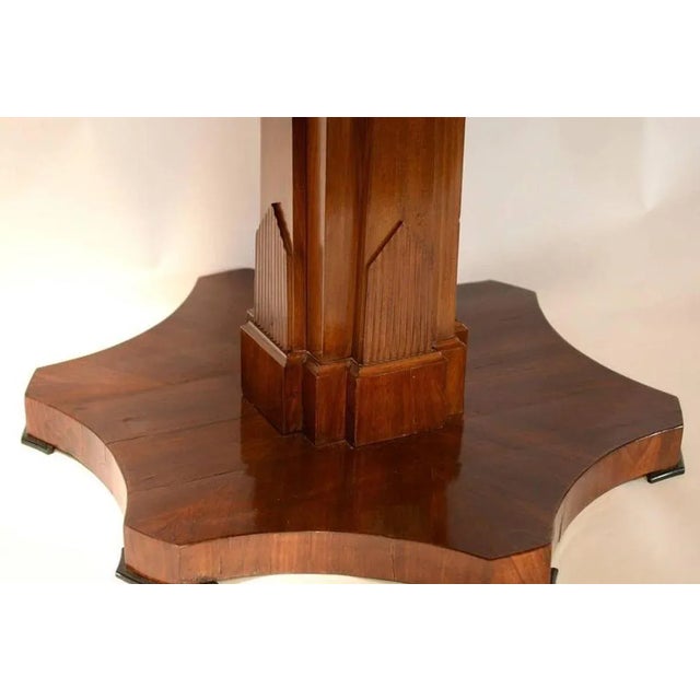 Wood 1930s American Deco Pedestal Table For Sale - Image 7 of 8