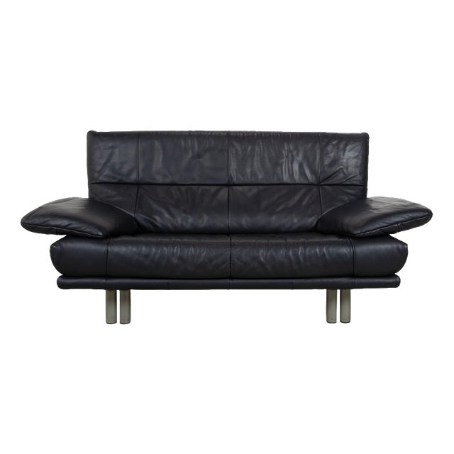 BMP 418 2-Seater Sofa in Blue Leather from Rolf Benz For Sale