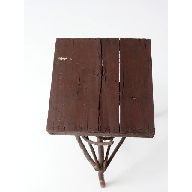 Antique Adirondack Twig Side Table For Sale - Image 4 of 18