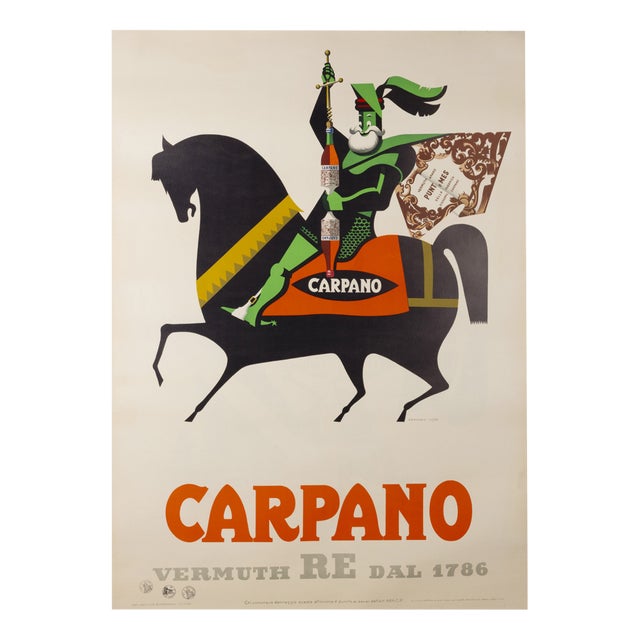 Canvas Poster Vermuth Carpano Caval Ad Bruns Armando Testa, 1953 For Sale