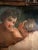Stunning original large oil on canvas “Venus and Adonis” large painting. Some crazing of paint present. Some repairs of...