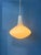 Beautifully shaped 'Bulbo' opaline glass pendant lamp by Lisa Johansson Pape for Stockmann Orno. The piece is made out of...