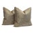 Pair 20” Soft Textured Woven Feather/Down Pillows For Sale