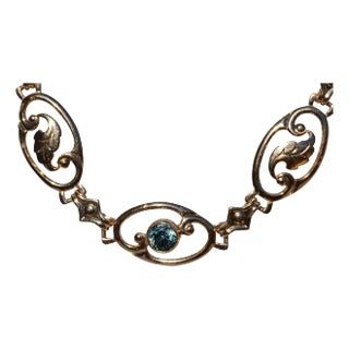 The Redver: Ladies Retro Yellow Gold Bracelet set with Zircon For Sale