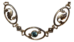 The Redver: Ladies Retro Yellow Gold Bracelet set with Zircon