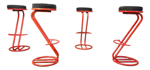 Vintage Bar Stools, 1980s, Set of 4