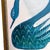 A captivating and deeply refined original painting featuring a majestic blue swan rendered in rich teal and navy against a...