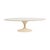 Vintage Eero Saarinen for Knoll International White Oval Tulip Cocktail Table Laminate Top Cast Iron Base 1957 For Sale - Image 9 of 9