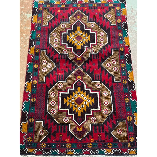 Tribal Afghan Balouch Wool Rug 2’11” X 4’7” For Sale - Image 3 of 6