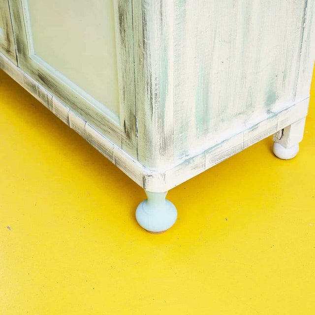 Handcrafted Pastel Green Sideboard For Sale - Image 3 of 18