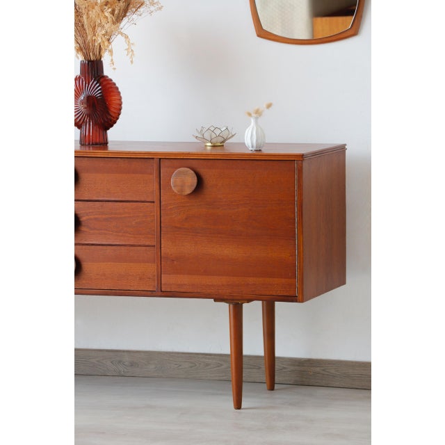Wood Small Scandinavian Style Sideboard from Sapele, 1960s For Sale - Image 7 of 18