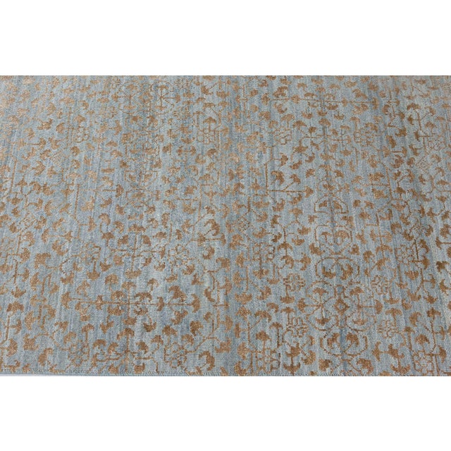 Textile Modern Traditional-Inspired Hand-Knotted Silk & Wool Runner by Doris Leslie Blau For Sale - Image 7 of 9