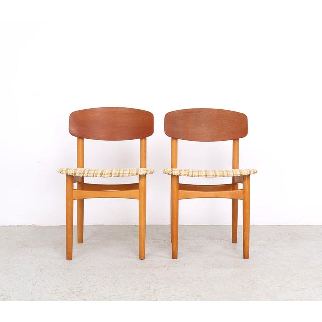 Vintage Model 122 Dining Chairs by Børge Mogensen for Søborg Møbelfabrik, 1950s, Set of 2 For Sale - Image 14 of 14