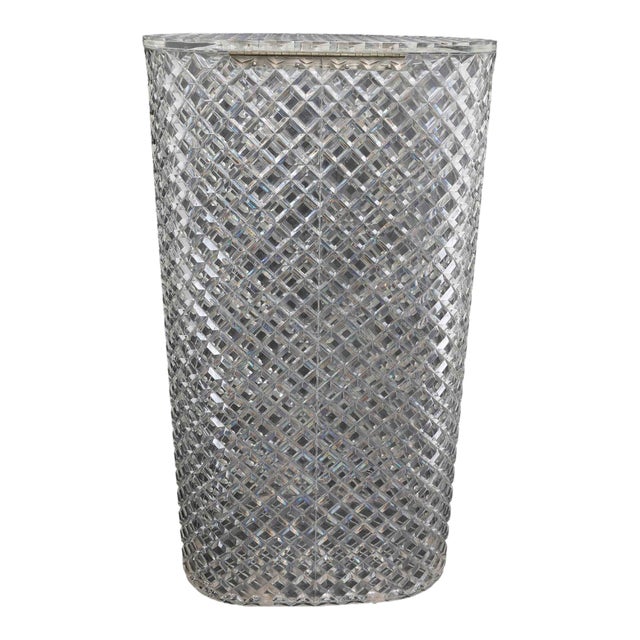 Hollywood Regency Lucite Laundry Hamper For Sale