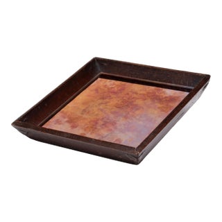 Chinese Petite Rose Mirror Tray, C. 1900 For Sale